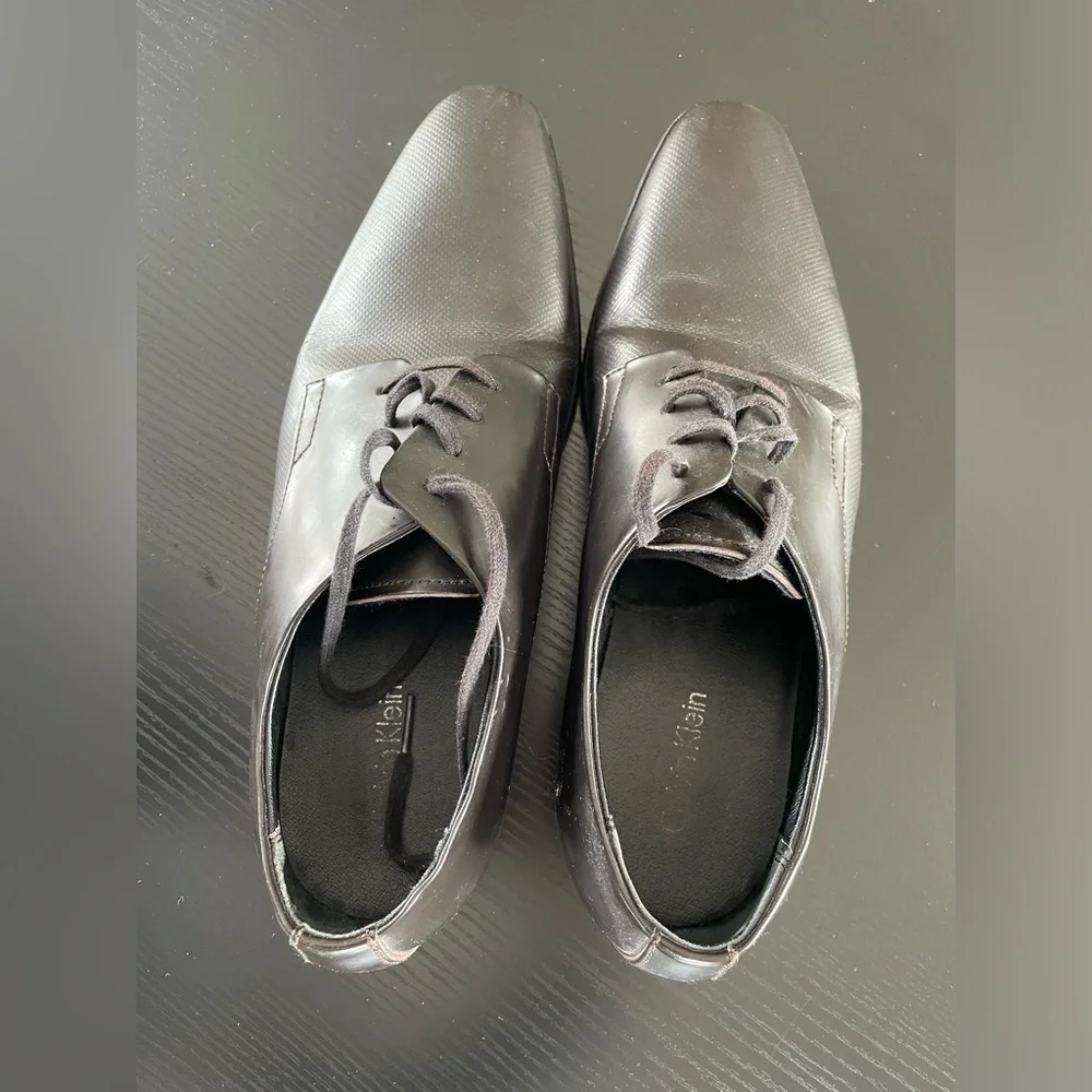 Calvin Klein Mens Ripley Brown Leather Lace Up Oxford Dress Shoes Size US 11